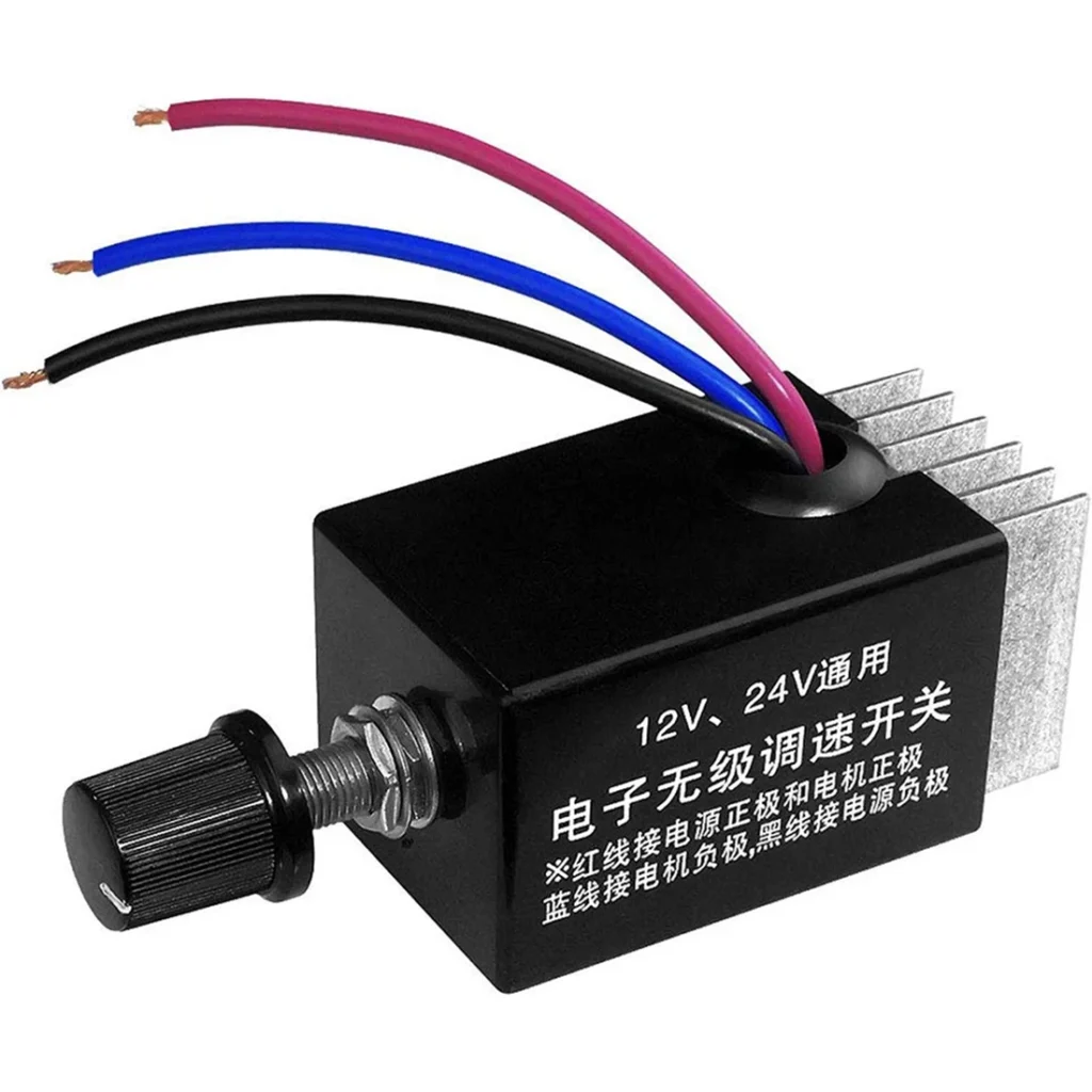 AB53 1 unidad regulador de velocidad del Motor DC 12V/24V 10 a interruptor del controlador de velocidad del Motor para Control del calentador del ventilador del camión del coche