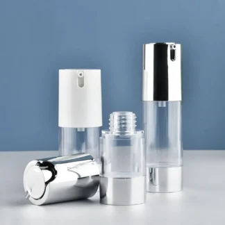 Dispensador transparente para el cuidado de la piel, contenedor de cosméticos, botella de loción al vacío, botella de base líquida, botellas de bomba sin aire