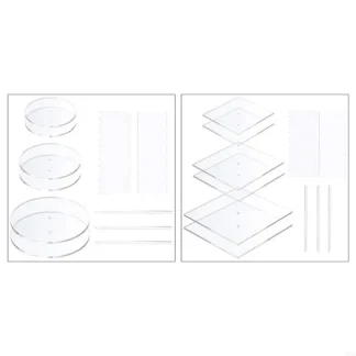 T21C 11PCS Cake Disk Disk Set Circle Board Board Boards Pilar Comb Skinel varilla