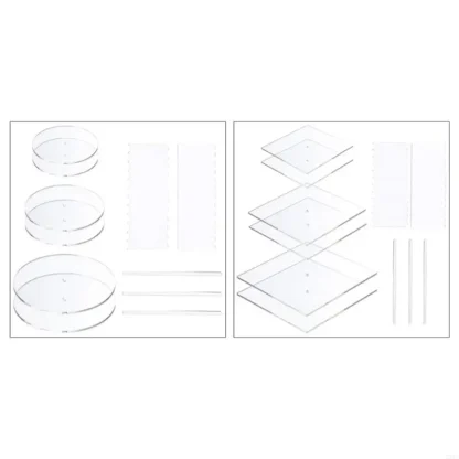 T21C 11PCS Cake Disk Disk Set Circle Board Board Boards Pilar Comb Skinel varilla