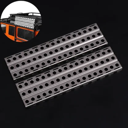 2 uds coche de escalada Metal Skid 1/10 Rc tablero de Escape de vehículo con orugas para Trx4 Defender Bronco Axial Scx10 90046 D90 Yikong Rgt Rc4w