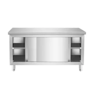 Gabinete de almacenamiento de equipo de restaurante de hotel de banco de trabajo de gabinete de platos de cocina de acero inoxidable personalizado