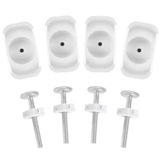 Adaptador de puerta AAAEL, 4 Uds., varilla de husillo roscada para puerta, piezas de repuesto para puerta de presión, Kit de pernos montados con tornillo para puertas de mascotas