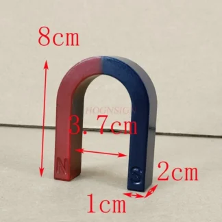 Magnetismo débil, imán de herradura en forma de U, juguete físico para niños, herramienta de experimento de física para estudiantes, poste de enseñanza, rojo y azul