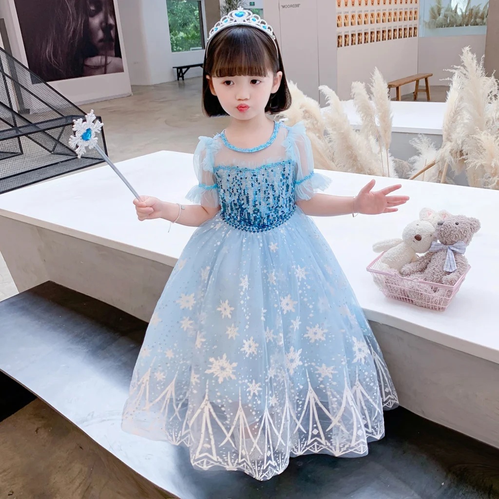 Disfraces de fiesta de Halloween para niñas, copo de nieve de carnaval, Navidad, cumpleaños, vestidos de princesa, boda, graduación, ropa para niños