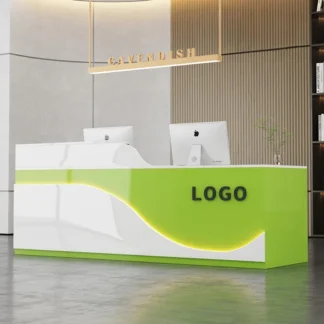Mostrador de recepción moderno, mueble de madera para restaurante, mesa de recepción, Centro de ropa para salón de belleza