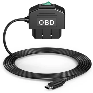 Kit de cable duro OBD para cámara de salpicadero, kit de cable duro USB tipo C para cámara de salpicadero con cable de alimentación OBD para Dashcam 12-24V a 5V/3A F