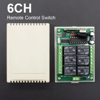 Módulo de relé de 6 canales, interruptor de luz inalámbrico, controlador de receptor, aplicación de Control remoto, cc 12V, 24V