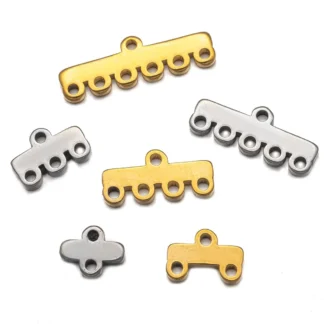 5/10 Uds. De acero inoxidable, pendiente de múltiples hebras, collar, pulsera, cierre de capa, colgante, conector de fianzas, accesorio para hacer joyería DIY