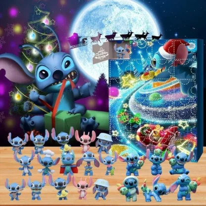 Calendario de Adviento de Navidad para niños, Juguetes de recompensa de 24 días, cuenta atrás, estatua de puntada de Anime, figuritas sorpresa, regalo, 2024