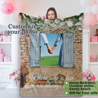 Testigo del amor, imagen personalizada, regalos para parejas, manta cómoda para mi esposa, regalo conmemorativo de boda para un amigo Bestie