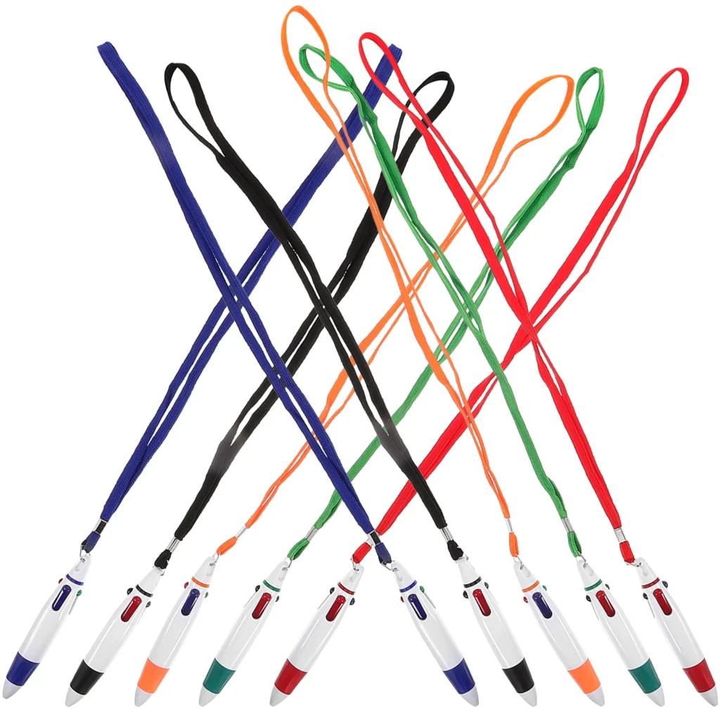 10 Uds. Bolígrafo con cordón, bolígrafos multicolores en uno para niños, recambio de bolígrafo Multicolor, suministros escolares para enfermera