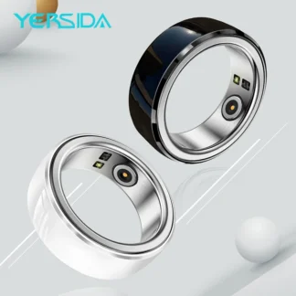 Anillo inteligente deportivo R08M resistente al agua para hombre, Nano anillos de acero inoxidable de cerámica para ritmo cardíaco, oxígeno en sangre, Monitor de Fitness para la salud del sueño