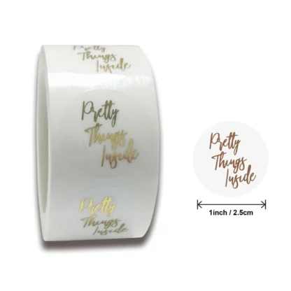 Adhesivos para interior de 1 pulgada, adhesivos redondos de papel de 1 pulgada, pegatinas de agradecimiento para etiquetas de sello de embalaje de negocios pequeños, 50 Uds.