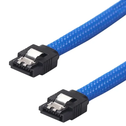 A003 2 uds 50CM SATA 3,0 III SATA3 Cable de datos de 7 pines Cables SSD de 6 Gb/S Cable de datos de disco duro HDD con funda de nailon versión Premium,