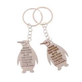 Llavero de pingüino aleatorio, bonitos regalos románticos para amantes y parejas, regalo de cumpleaños de aniversario, 1 ud.