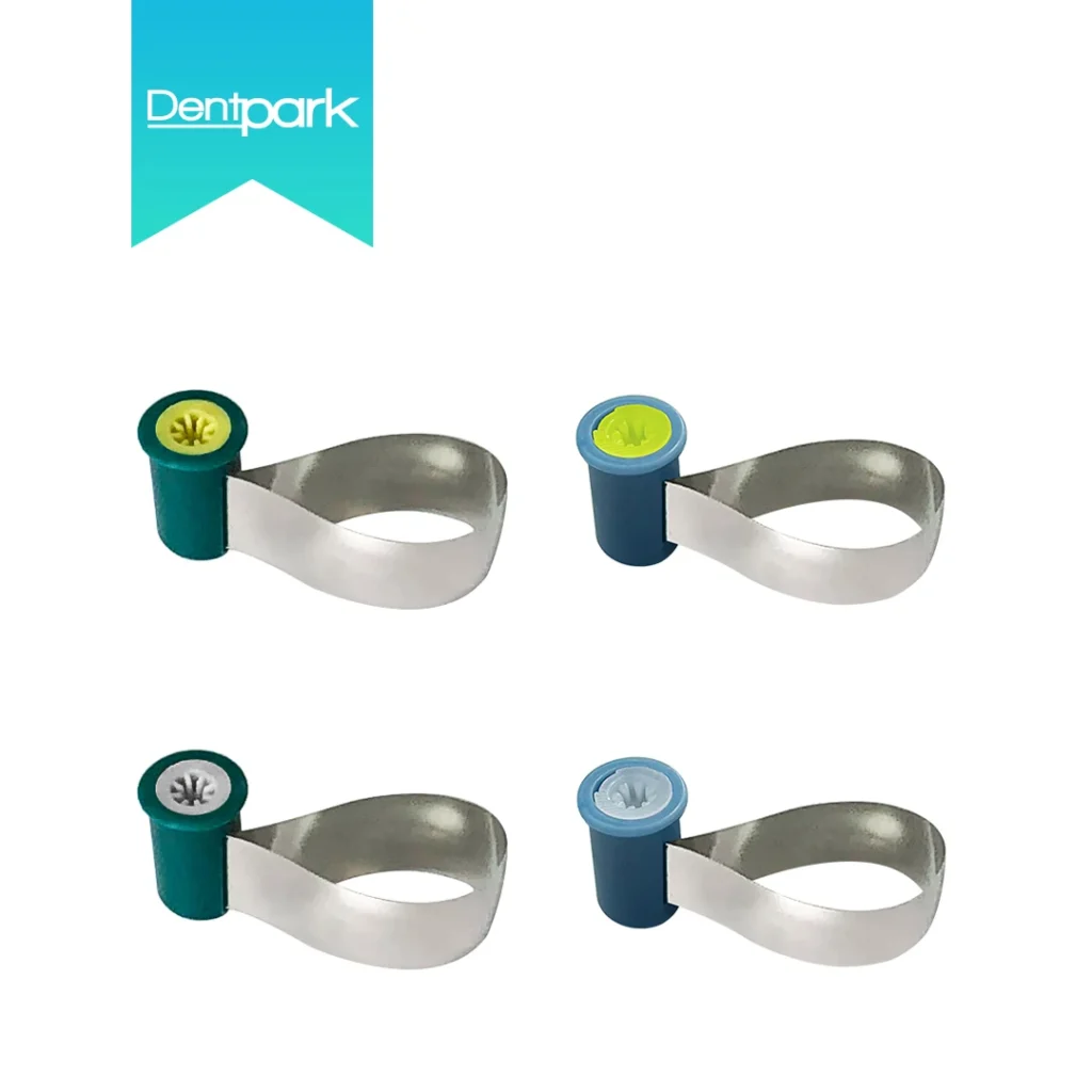 Dentpark/50 Uds bandas de matriz Dental matriz de acero contorneado de doble cara tipo perilla anatómica bandas de matriz para odontología