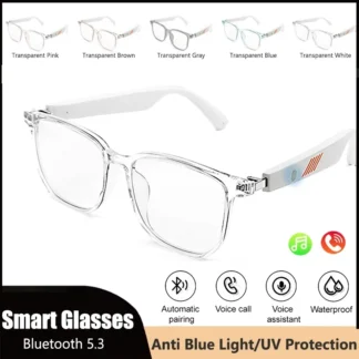 Gafas de Audio deportivas inteligentes con Bluetooth, inalámbricas, llamadas, reproducción de música, auriculares, antiluz azul, protección UV, gafas de sol para hombres y mujeres