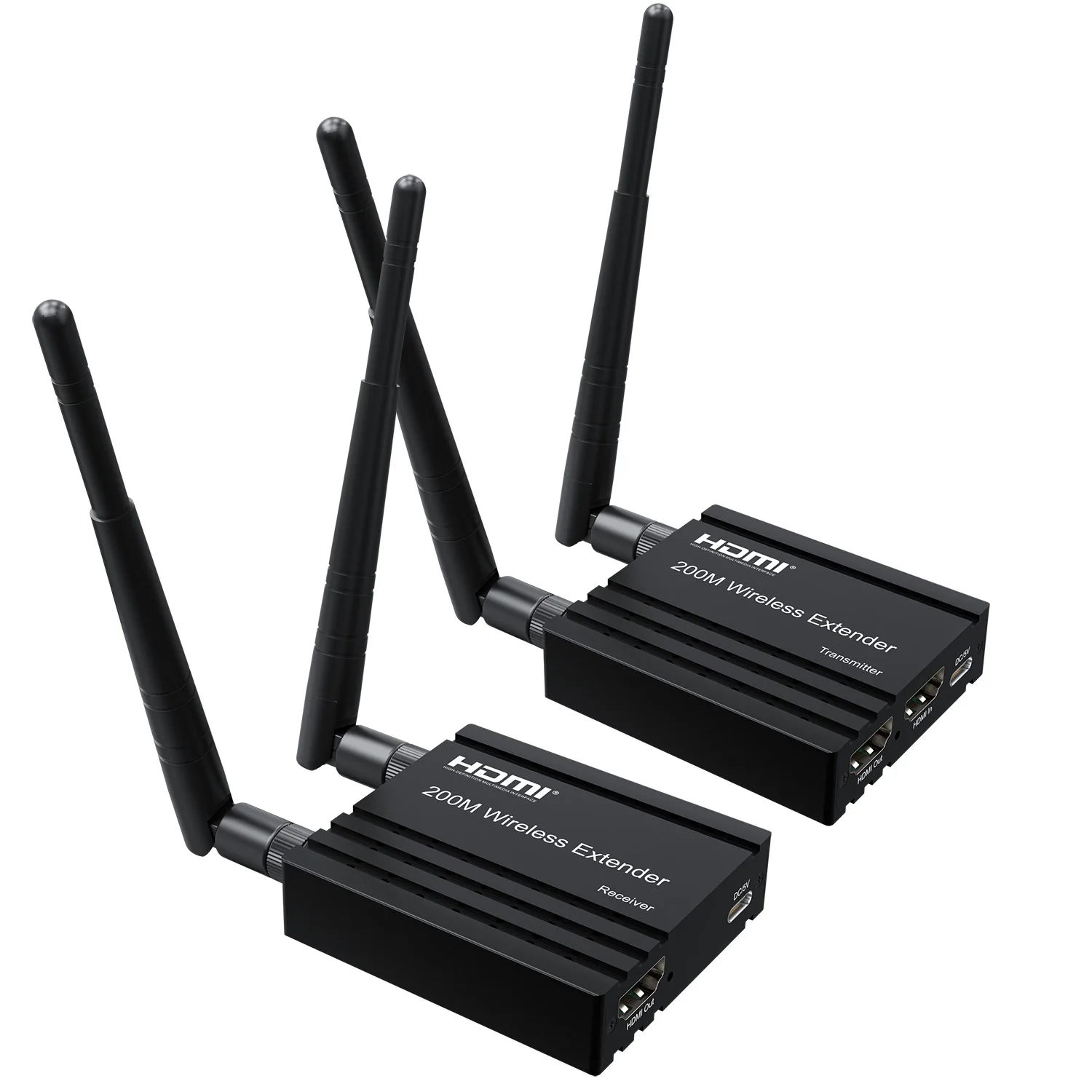 Receptor y transmisor de vídeo de transmisión inalámbrica de 200M, extensor HDMI 1tx 2rx 3rx 4rx, adaptador de pantalla de proyección de ordenador para reuniones