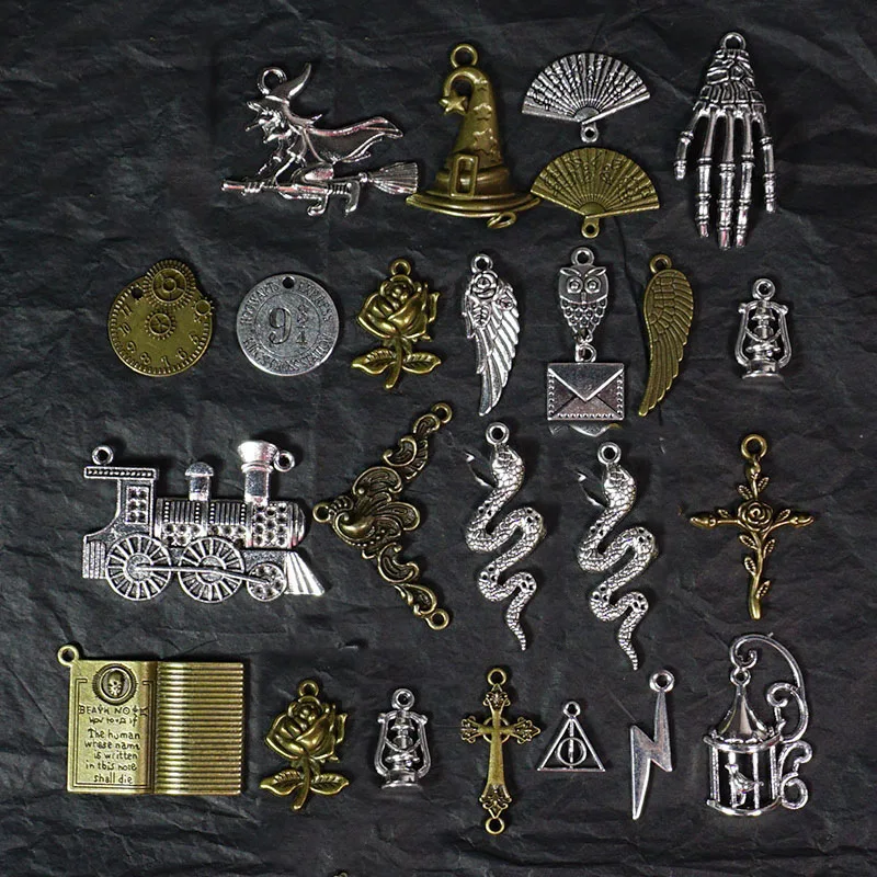 Carcasa de pegamento en forma de gota de esqueleto rosa de aleación Vintage, el mejor periférico oscuro, accesorios de bricolaje
