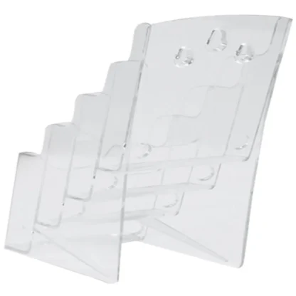 Soporte para revistas de Material de PC A4, estante de exhibición, soporte para folletos acrílico, folleto, archivo de oficina, ganizador, estante de almacenamiento resistente