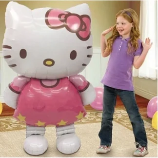 Figura Kawaii de Hello Kittys, globos Extra grandes de la serie, globos de dibujos animados, suministros para fiesta de cumpleaños para niños, decoración de habitación, regalo para niñas y niños