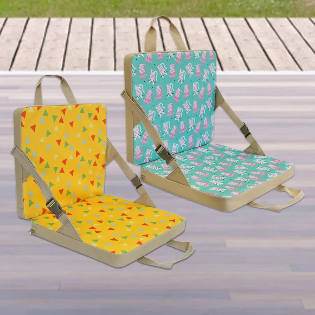 Cojín de asiento plegable para exteriores, silla de campamento plegable, silla de Picnic para accesorios de acampada, conciertos al aire libre, patio, senderismo, eventos deportivos