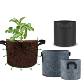 Bolsas de cultivo de jardín, tela no tejida de aireación de flores, bolsa de cultivo de plántulas de fresa vegetal DIY para herramientas de plantación agrícola