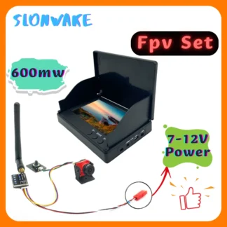 Monitor FPV inalámbrico de 5,8G y 4,3 pulgadas, batería integrada de 480x272 y transmisor fpv de 600mw, cámara fpv 40CH VTX + CMOS 1200TVL fpv para RC