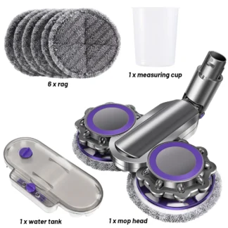 Accesorio de cabezal de mopa de agua para fregar en seco y húmedo eléctrico A74M Compatible con aspiradora Dyson modelo V6 Dc58/Dc59/Dc62