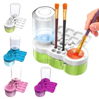 Enjuagador de pinceles, cubo de 450ml de capacidad, limpiador de agua, fácil limpieza, cepillo de pintura portátil, lavadora para pinturas acrílicas, suministros de arte