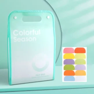 Carpeta de archivos de acordeón de 13 bolsillos, organizador Vertical de documentos A4 de gran capacidad, bolsa organizadora multicapa de plástico de Color caramelo