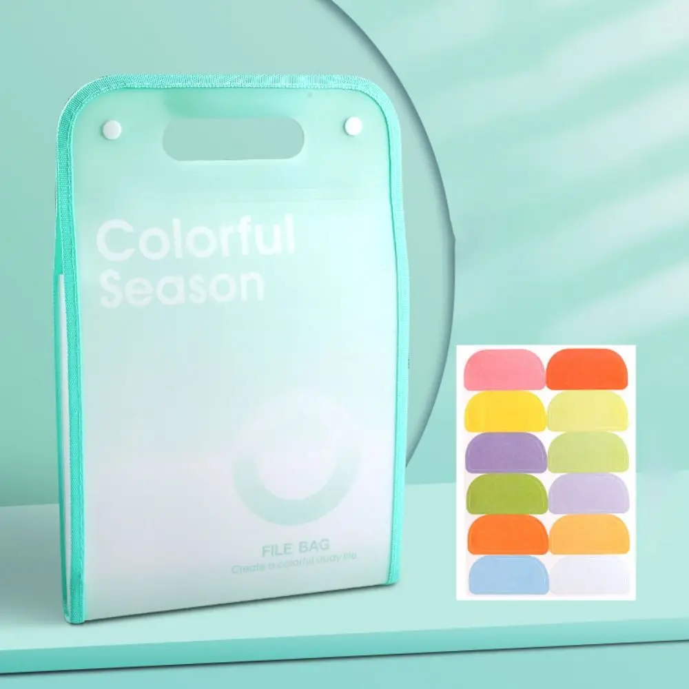 Carpeta de archivos de acordeón de 13 bolsillos, organizador Vertical de documentos A4 de gran capacidad, bolsa organizadora multicapa de plástico de Color caramelo