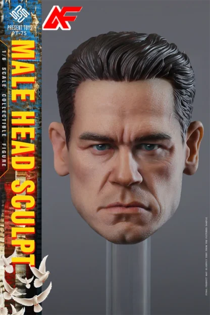 JUGUETES PRESENTES PT-SP75 Modelo de cabeza de John Cena a escala 1/6 para cuerpo de figura de acción masculina de 12 pulgadas