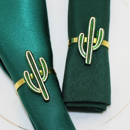 Servilleteros con forma De Cactus para decoración De mesa, 6 piezas, decoraciones para Fiesta, Carnaval, temática mexicana, Cinco De Mayo, panal De abeja, HB235