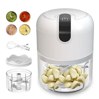 Picadora eléctrica portátil de verduras y ajo, Mini procesador de alimentos, licuadora de alimentos, rallador de queso, recargable, 250ml