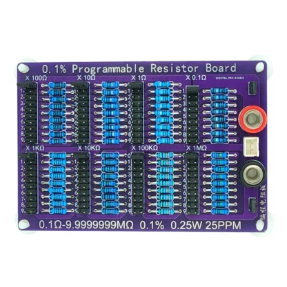 B66C 0,1Ω-9. 9999999 MΩ 0.1% 0.25W 25PPM Tablero de resistencia programable Tolerancia de resistencia 0.1% Alta precisión 8 segmentos