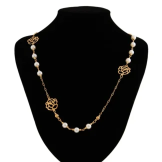Nueva moda y exquisito CCB Material imitación perla larga collar suéter cadena para mujeres accesorios de joyería al por mayor