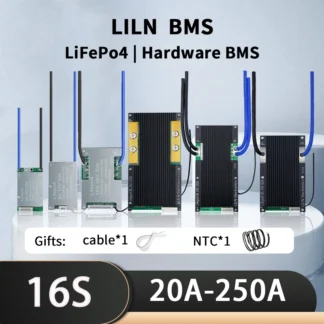 LILN Hardware BMS NTC 16S 48V 30A 60A 100A 150A 200A BMS Lifepo4 batería para almacenamiento de energía vehículo eléctrico Scooter bicicleta