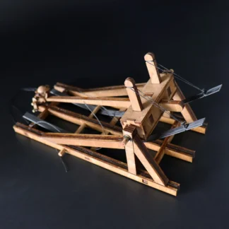 Modelo de carro antiguo de trebuquete Horizontal de madera DIY, modelo de rompecabezas 3D de los tres reinos, necesita ensamblaje, 1:35