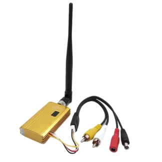 Transmisor + receptor inalámbrico FPV 1,2 Ghz 1500MW 8CH AV remitente TV Audio Video transmisor para QAV250 250 FPV QuadcopterN01R