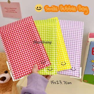 Sharkbang-bolsas de burbujas con sonrisa, bolsa de embalaje de papelería Gird, sobre de correo autoadhesivo, envío de mensajería, 10 unids/lote por paquete