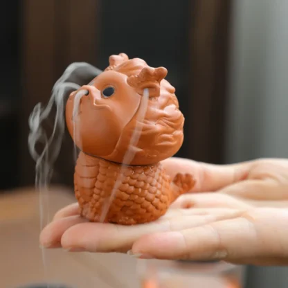 Figuritas de té de arcilla púrpura de dragón para mascotas, decoración de mesa hecha a mano de Dios, bestia, mascota bonita, ceremonia del té, escritorio, adorno de animales