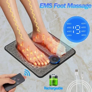 Masajeador eléctrico EMS para pies, masaje TENS, estimulación muscular, alivio del dolor, mejora la circulación sanguínea, envío directo