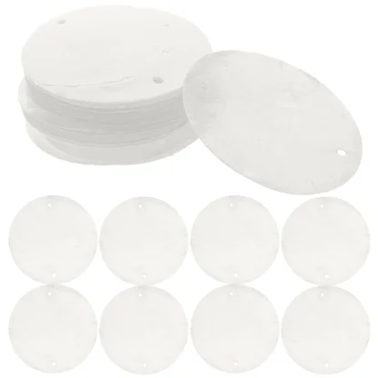 100 Uds. De piezas de concha decorativas, colgantes, cuentas de conchas, fragmentos de rodajas DIY, fabricación de joyas, dijes redondos, campana de viento