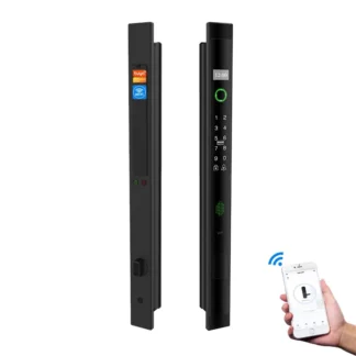 006 Cerradura inteligente con desbloqueo automático, resistente al agua, WiFi, inalámbrico, huella dactilar, contraseña, tarjeta RFID, aplicación, cerradura de puerta Digital