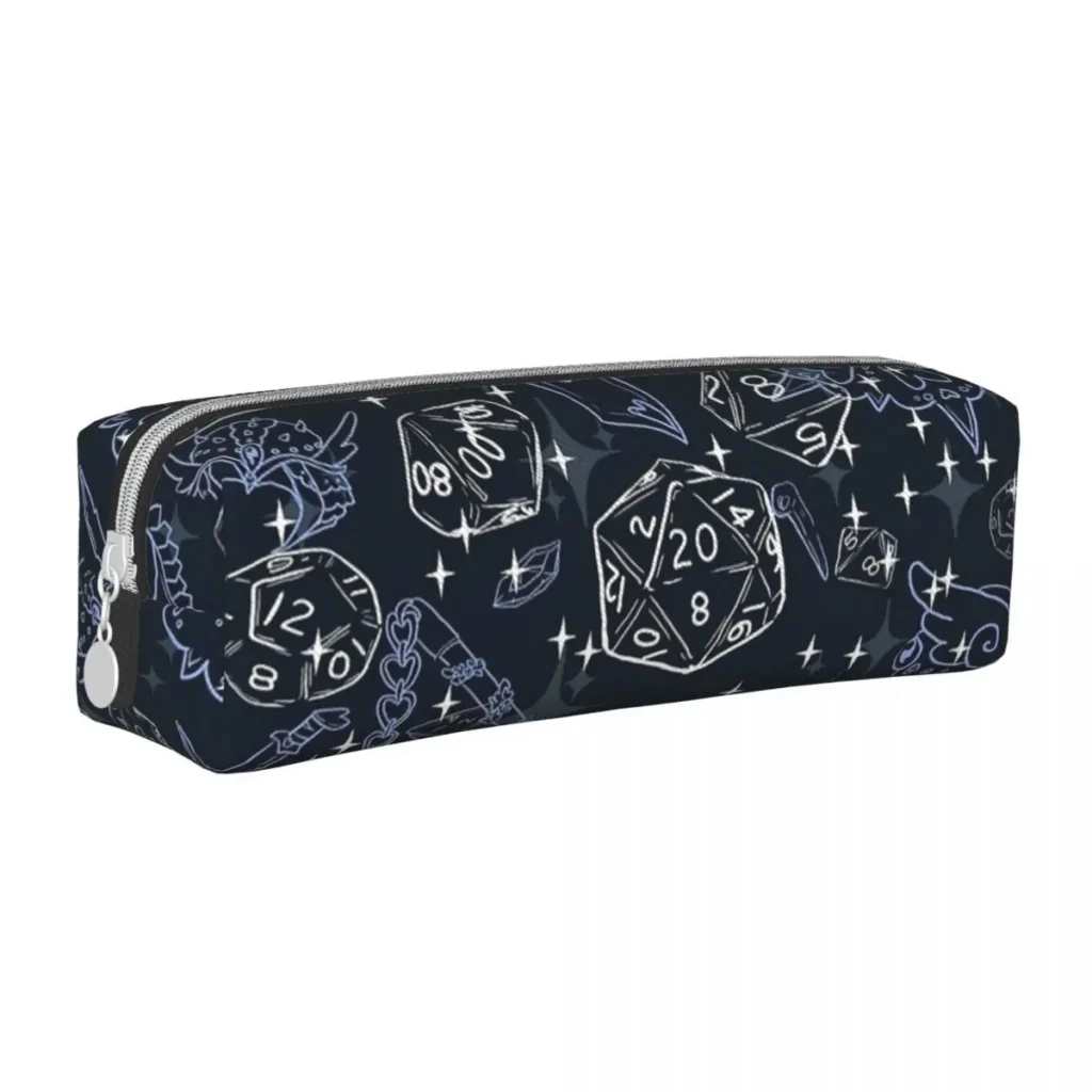 DnD estuches de lápices de derrames de dados de juego, nuevo portalápices, bolsas de lápices de gran capacidad para estudiantes, regalos escolares, caja de lápices
