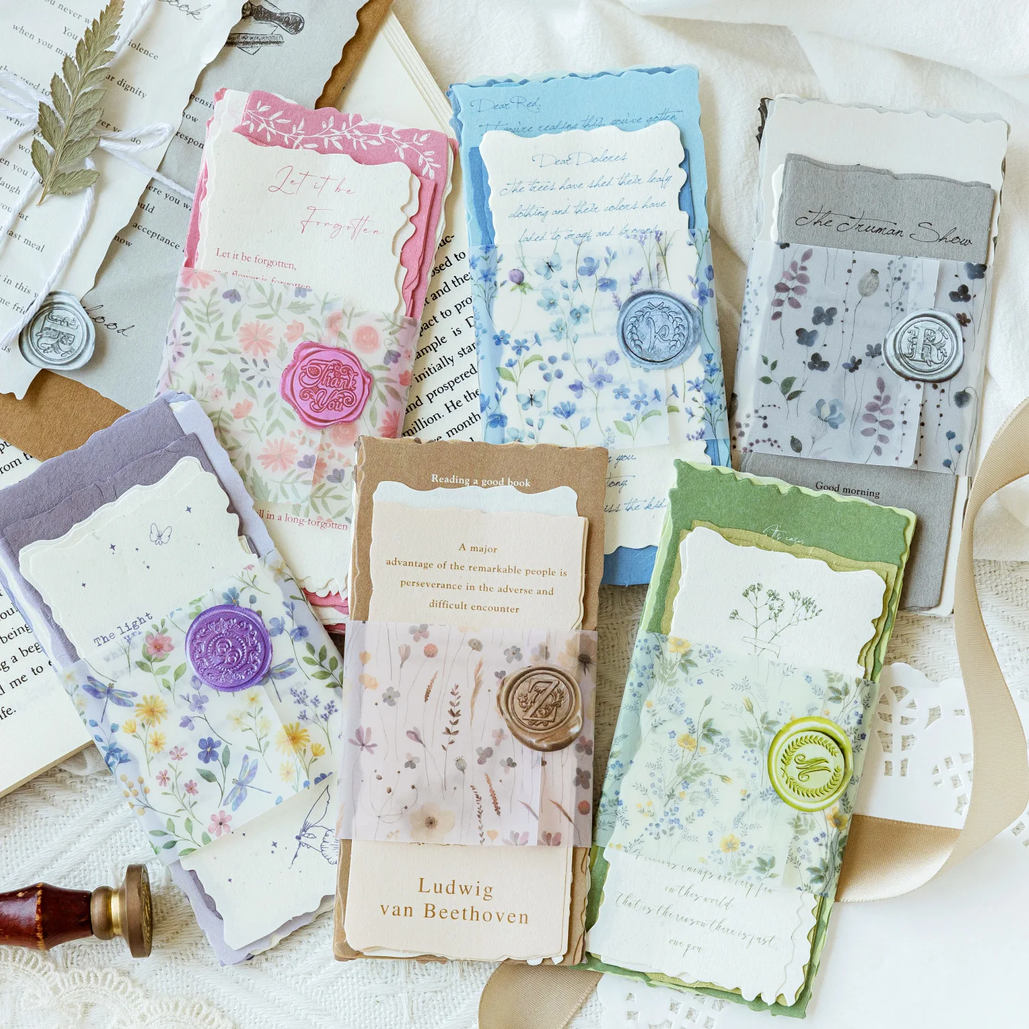 Mr. Paper 6, 30 hojas, papel de Material mixto Simple, papel de Material Retro ligero, papel Base para libros de mano