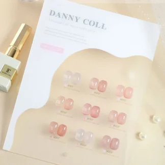 Esmalte de uñas de Color de piel coreana, Popular pegamento de corazón, tienda de uñas, pegamento de uñas de Color de pico dedicado, 9 piezas