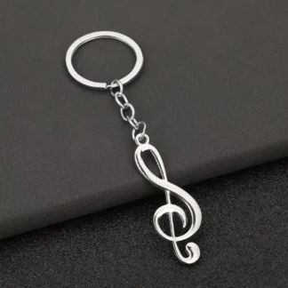 Mini llavero creativo de Metal para entusiastas de la música, colgante de nota, accesorios, llavero personalizado, regalo pequeño para amante